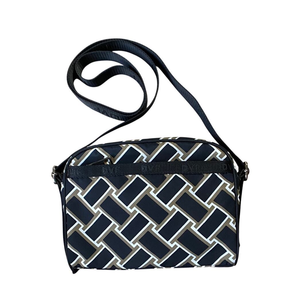 Diane Von Furstenberg x Target Crossbody Bag Black and Cream Geometric